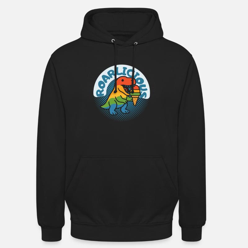 ROARlicious Dino Pride Arc-en-ciel - Sweat-shirt à capuche unisexe - noir