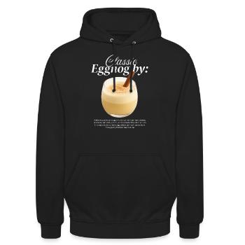Creamy Eggnog – Winter cocktail enjoyment - Unisex Hoodie - black - Front - Alina (178cm) & Michal (187cm)