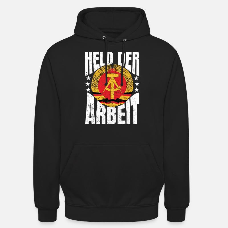 Held der Arbeit DDR Geschenkidee - Unisex Hoodie - Schwarz