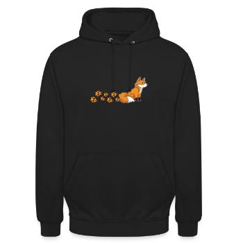 Fuchs - Unisex Hoodie - Schwarz - Vorne - Alina (178cm) & Michal (187cm)
