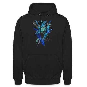 Futurisme - Sweat-shirt à capuche unisexe - noir - Devant - Alina (178cm) & Michal (187cm)
