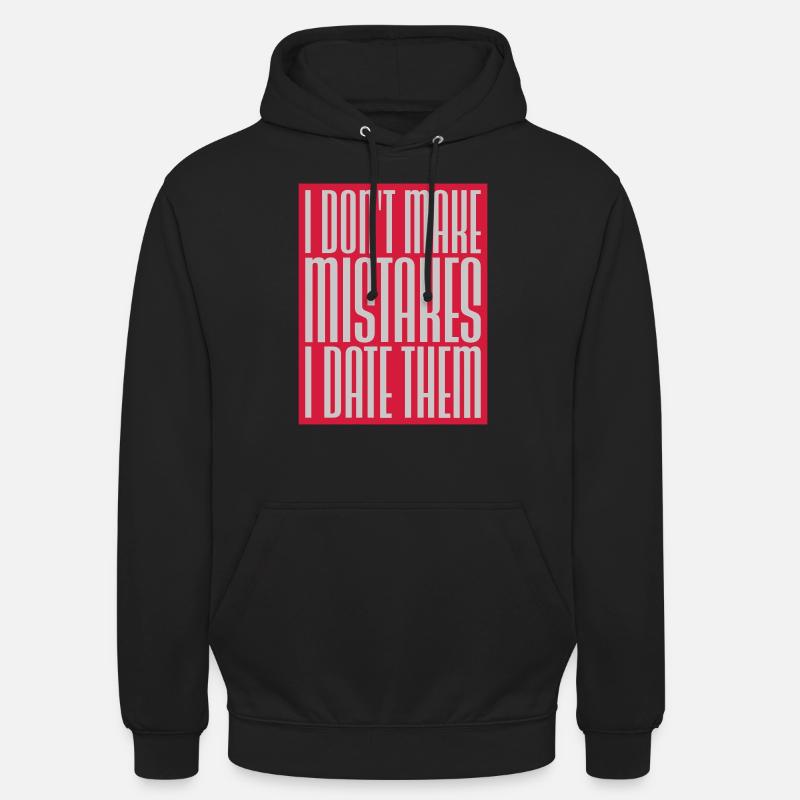 Date Erreurs Citation Logo - Sweat-shirt à capuche unisexe - noir
