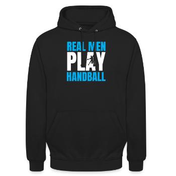 Handball - Unisex Hoodie - Schwarz - Vorne - Alina (178cm) & Michal (187cm)