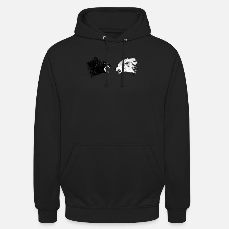 Wolf unf Bär - Unisex Hoodie - Schwarz