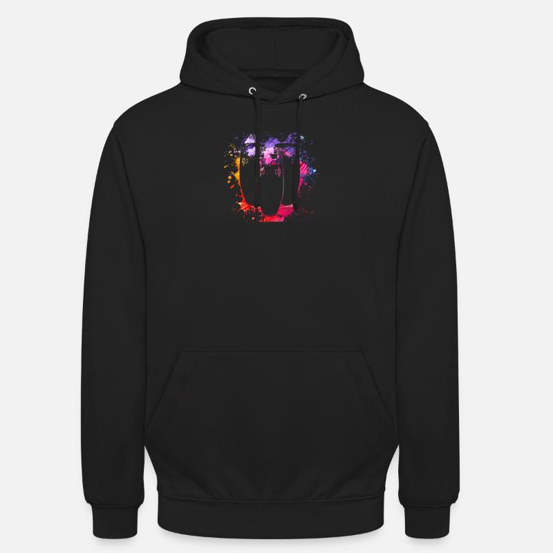 Conga Drums Drum Drum Drummer Cadeaux - Sweat-shirt à capuche unisexe - noir