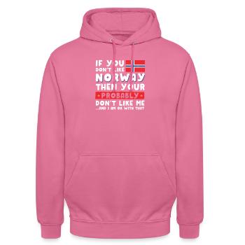 Norwegen - Unisex Hoodie - Pink - Vorne - Alina (178cm) & Michal (187cm)
