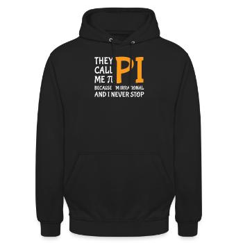 lustiger Spruch lustige sprüche - Unisex Hoodie - Schwarz - Vorne - Alina (178cm) & Michal (187cm)