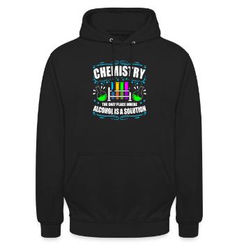 Chemie - Unisex Hoodie - Schwarz - Vorne - Alina (178cm) & Michal (187cm)