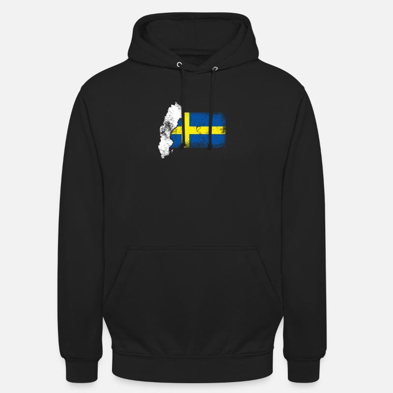 Suède - Sweat-shirt à capuche unisexe - noir
