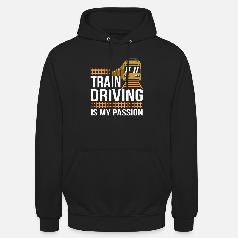 Train trains train modèle - Sweat-shirt à capuche unisexe - noir