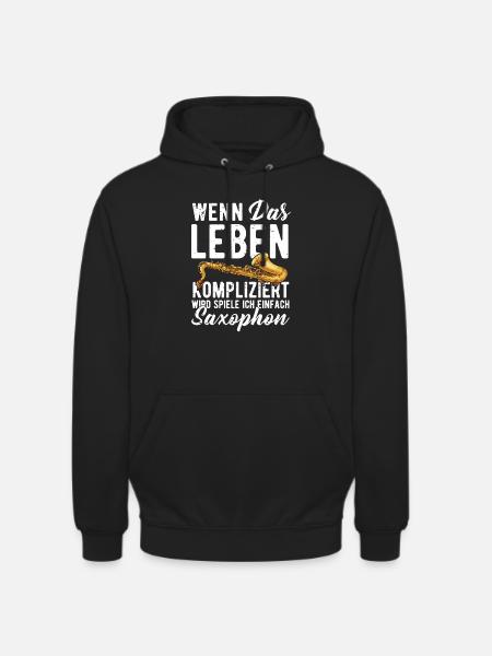 Saxophone - Unisex Hoodie - Schwarz