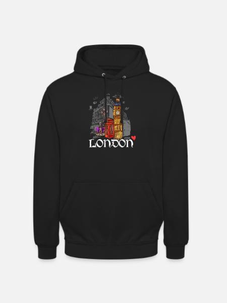 London - Unisex Hoodie - Schwarz