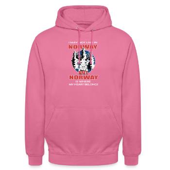 Norway - Unisex Hoodie - pink - Front - Alina (178cm) & Michal (187cm)