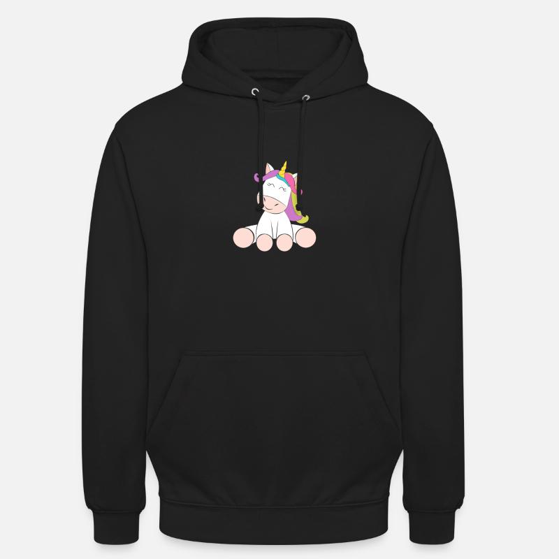 licorne - Sweat-shirt à capuche unisexe - noir