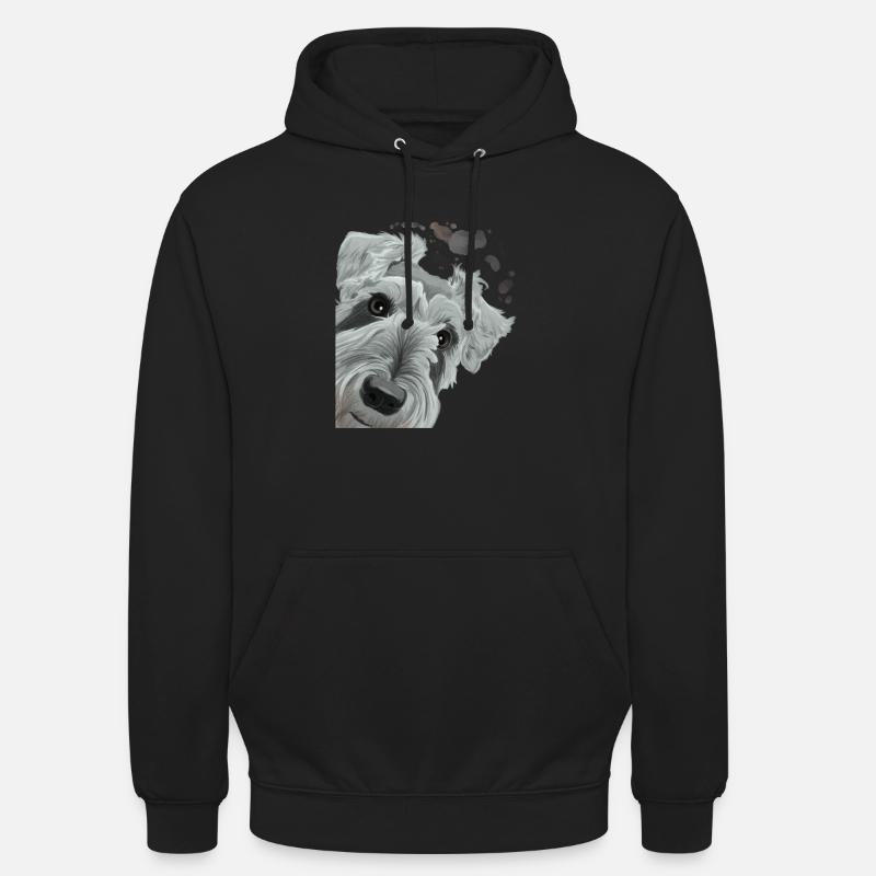 Neugieriger Schnauzer Hund - Unisex Hoodie - Schwarz