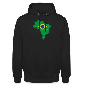 Brasilien - Unisex Hoodie - Schwarz - Vorne - Alina (178cm) & Michal (187cm)
