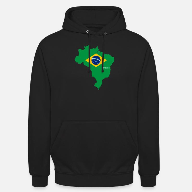 Brasile - Felpa con cappuccio unisex - nero