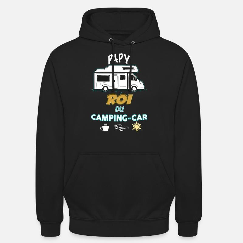 Camping-car papy Roi - Sweat-shirt à capuche unisexe - noir