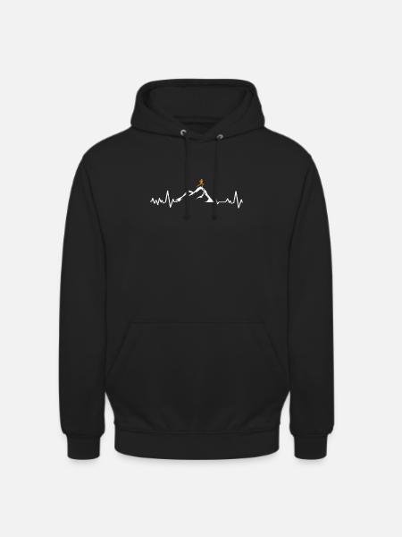 Trail Running Heartbeat - Sweat-shirt à capuche unisexe - noir