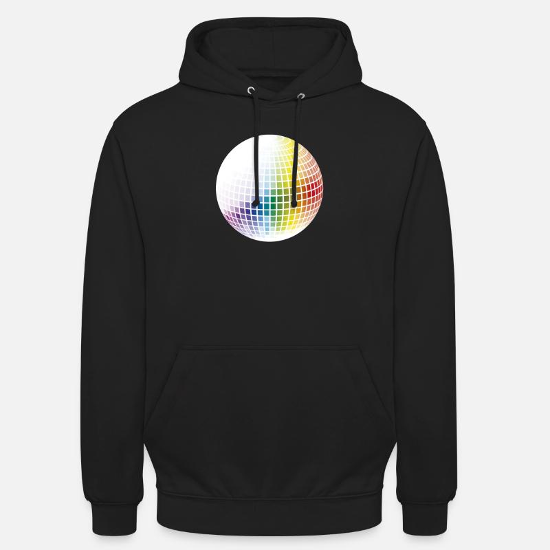 Regenbogen-Disco-Kugel - Unisex Hoodie - Schwarz