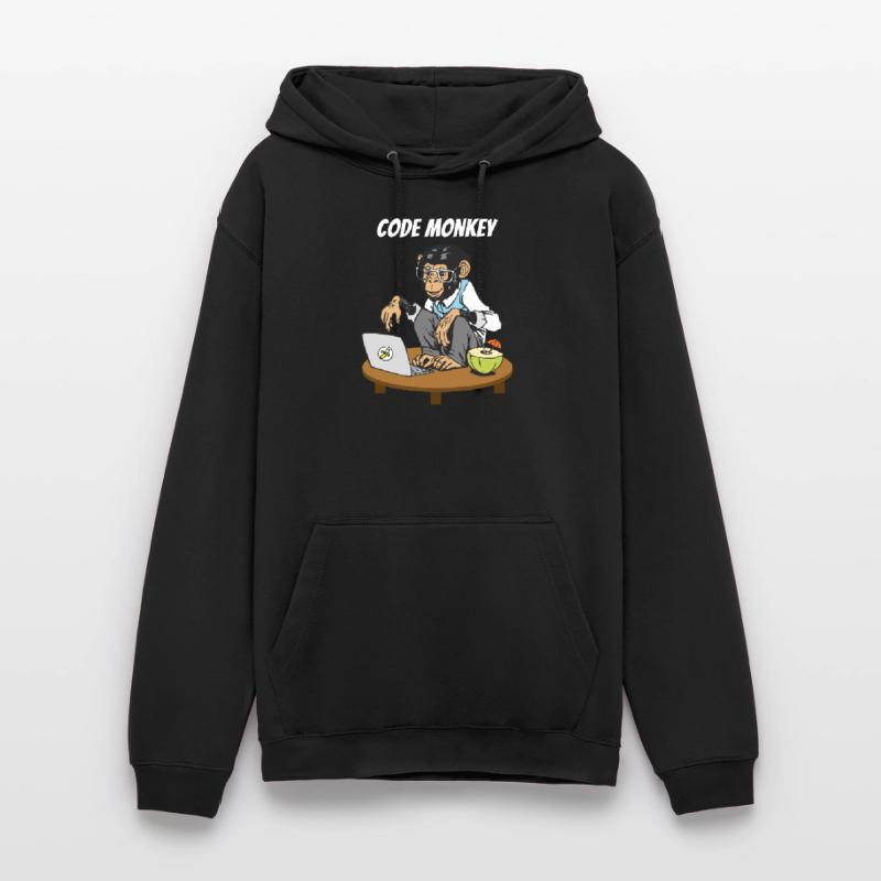 Monkey Code Progammier Singe Coding Monkeys Sweat-shirt à capuche unisexe