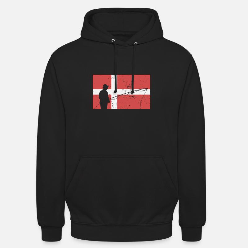 Danemark vacances drapeau danois - Sweat-shirt à capuche unisexe - noir