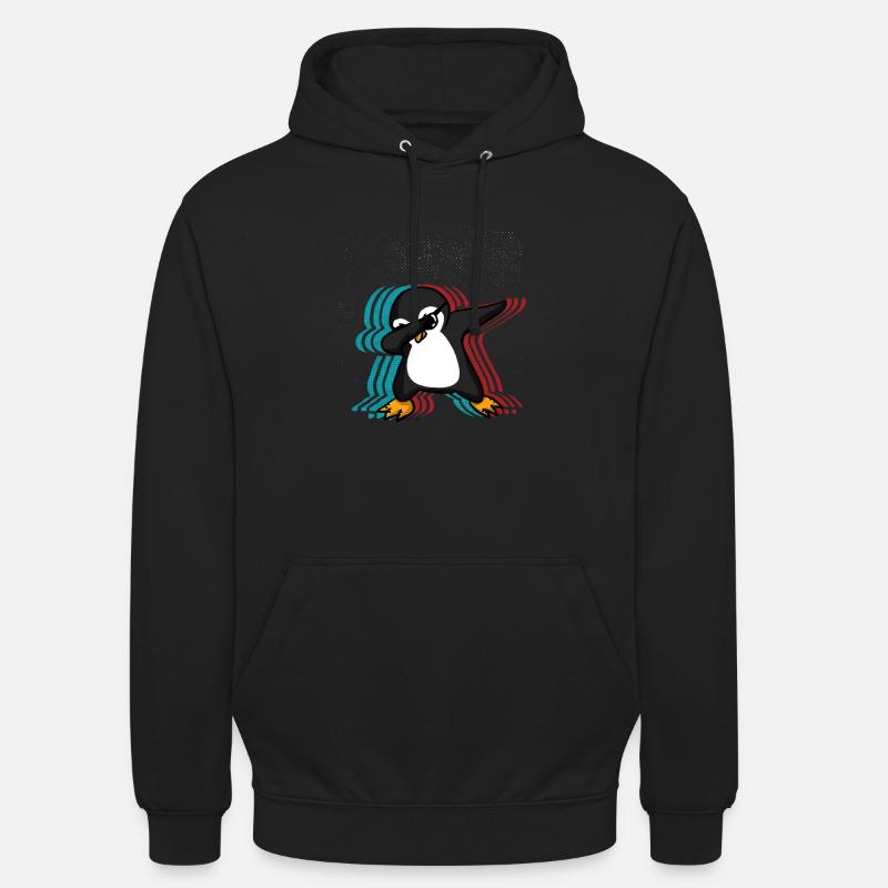 Tampon cadeau pingouin - Sweat-shirt à capuche unisexe - noir