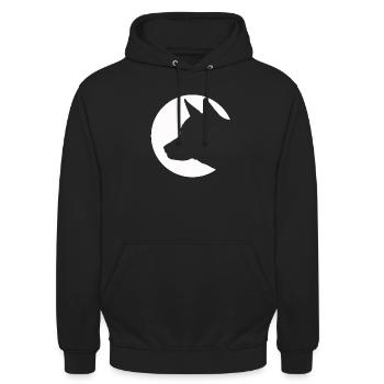 chiens aiment - Sweat-shirt à capuche unisexe - noir - Devant - Alina (178cm) & Michal (187cm)