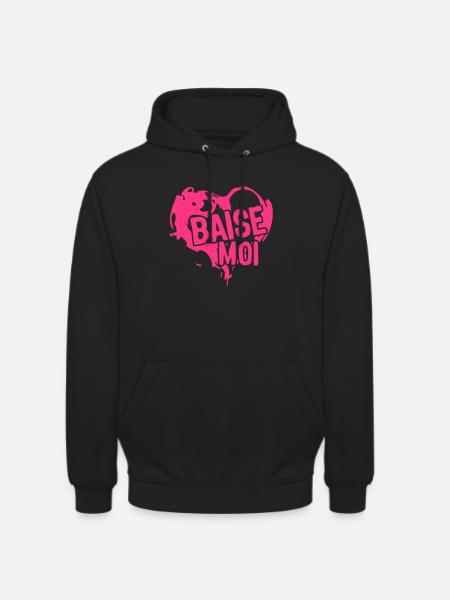 heart love heart fuck me - Unisex Hoodie - black