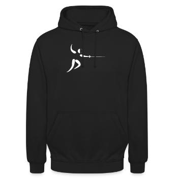 Chemise de combat pour escrime escrime - Sweat-shirt à capuche unisexe - noir - Devant - Alina (178cm) & Michal (187cm)