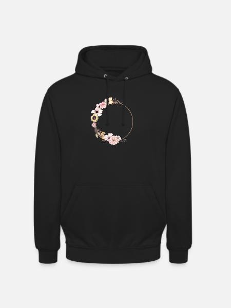 peachy_wreath - Unisex Hoodie - Schwarz