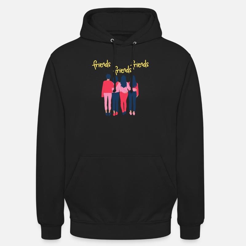 Amis, amis, amis - Sweat-shirt à capuche unisexe - noir