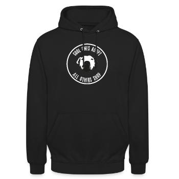 Adopt Don't Shop - Unisex Hoodie - Schwarz - Vorne - Alina (178cm) & Michal (187cm)