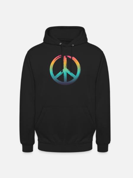 Peace Zeichen - Frieden Zeichen - Logo - Unisex Hoodie - Schwarz