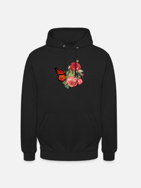 Schmetterlingsblume - Unisex Hoodie - Schwarz