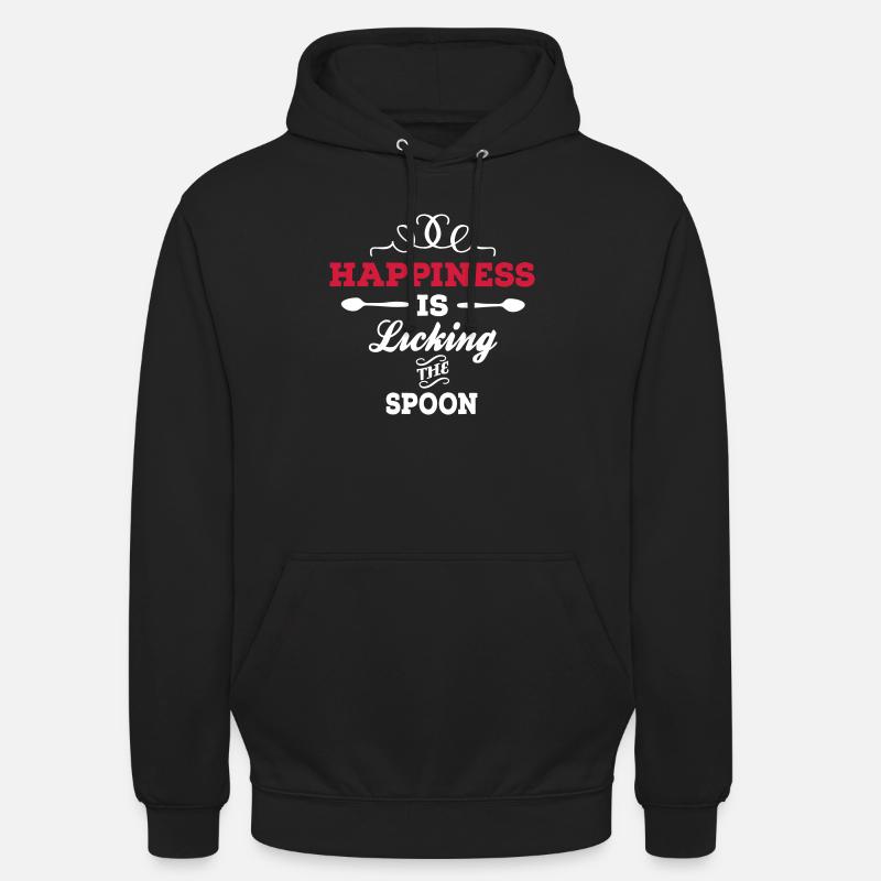 Cuillères à lécher - Sweat-shirt à capuche unisexe - noir