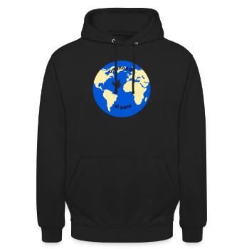 Globus it - Unisex Hoodie - Schwarz - Vorne - Alina (178cm) & Michal (187cm)