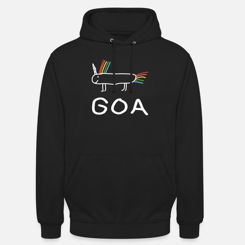 Goa Einhorn Techno - Unisex Hoodie - Schwarz