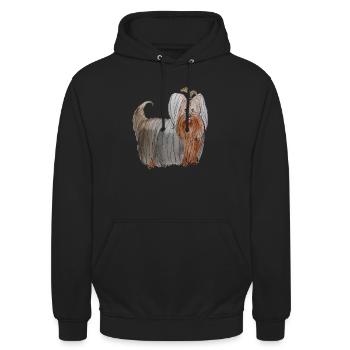 Yorkshire terrier - Unisex Hoodie - black - Front - Alina (178cm) & Michal (187cm)