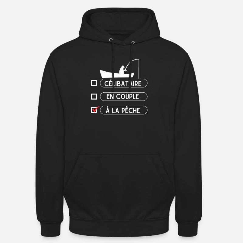 Pêcheur saint Valentin - Sweat-shirt à capuche unisexe - noir