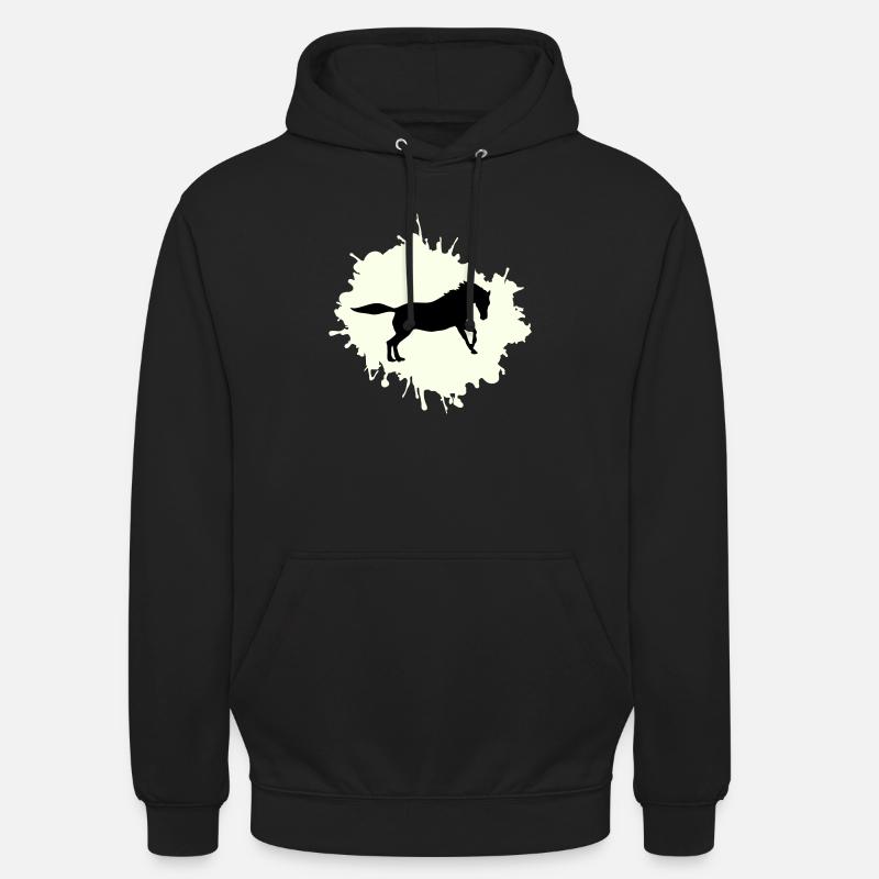 pferd klecks - Unisex Hoodie - Schwarz