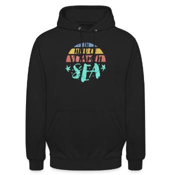 Vitamin Sea retro - Unisex Hoodie - black - Front - Alina (178cm) & Michal (187cm)
