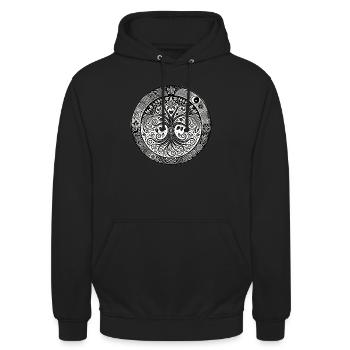 Tribal - Sweat-shirt à capuche unisexe - noir - Devant - Alina (178cm) & Michal (187cm)
