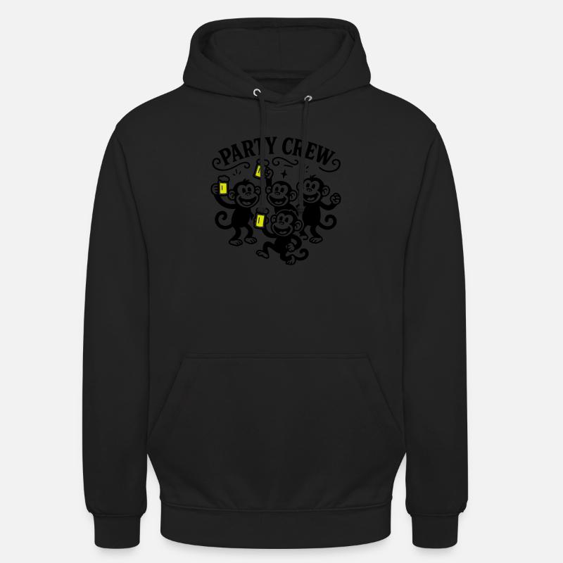 Party Crew Monkey Beer - Unisex Hoodie - black