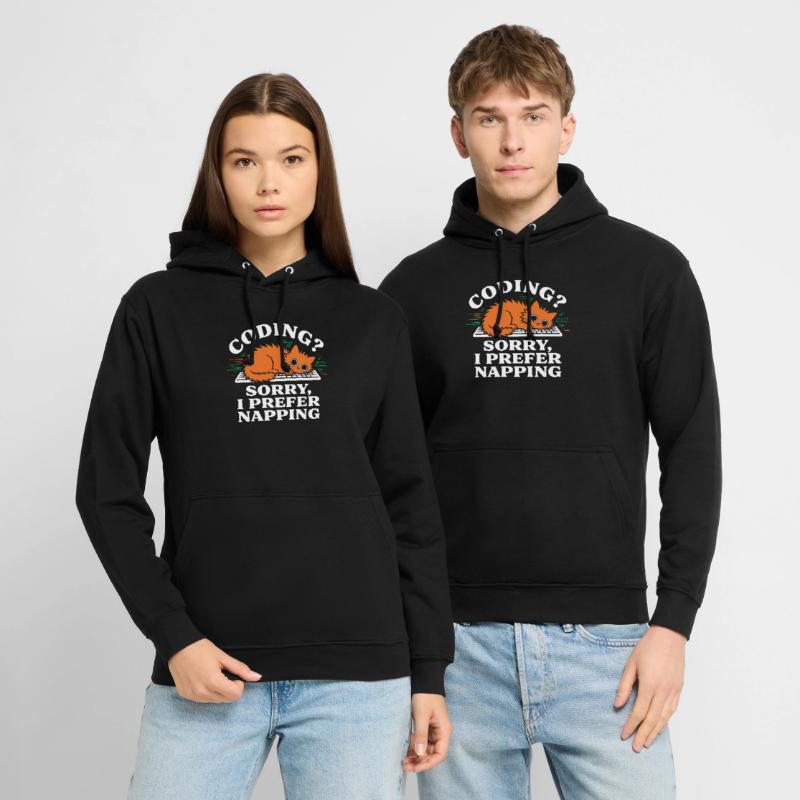 Coding? Sorry, I Prefer Napping Funny Cat Unisex Hoodie