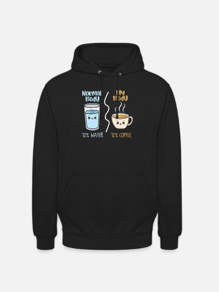 Coffee vs water 72% - Unisex Hoodie - black