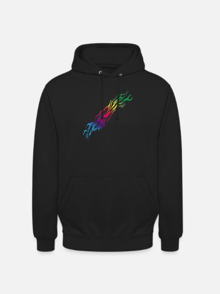 Regenbogen / Rainbow - Unisex Hoodie - Schwarz