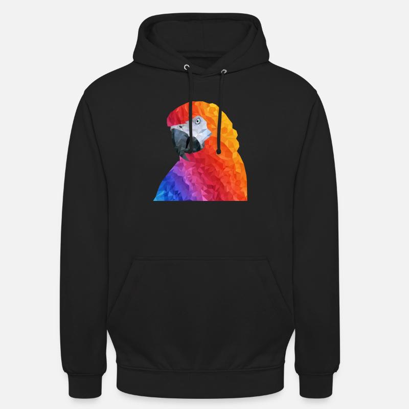 perroquet - Sweat-shirt à capuche unisexe - noir