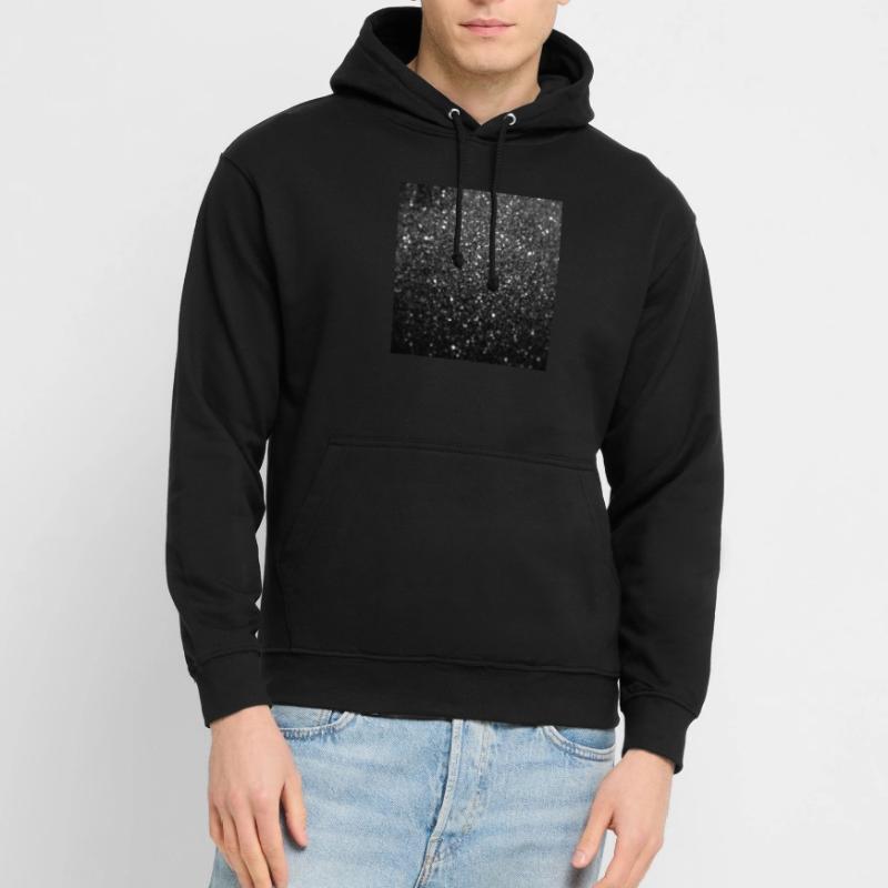 Funkelnder schwarzer Glitter Unisex Hoodie