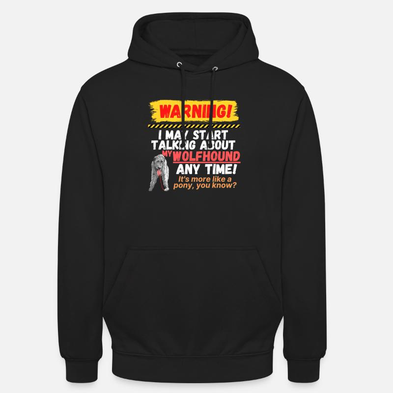 Mon Wolfhound - Sweat-shirt à capuche unisexe - noir